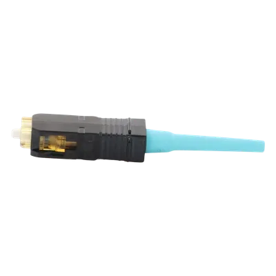 Conector de Fibra Óptica SC Simplex / Prepulido / Multimodo 50/125 OM3/OM4 / Pérdida 0.3 dB / Cerámica Zirconio / Aqua