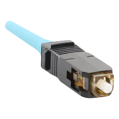 Conector de Fibra Óptica SC Simplex / Prepulido / Multimodo 50/125 OM3/OM4 / Pérdida 0.3 dB / Cerámica Zirconio / Aqua
