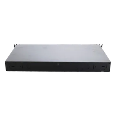 Panel de Distribución de Fibra Óptica / Montaje Rack 19" / 1UR / Hasta 96 Fibras / Bandeja Fija / 4 Casetes QuickNet o Placas FAP/FMP