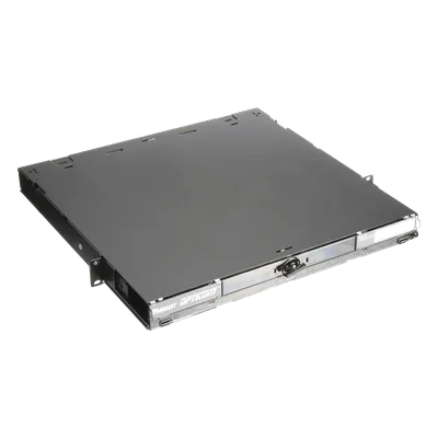 Panel de Distribución de Fibra Óptica / Montaje Rack 19" / 1UR / Hasta 96 Fibras / Bandeja Deslizable e Inclinable / 4 Placas FAP o FMP