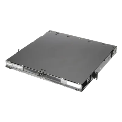 Panel de Distribución de Fibra Óptica / Montaje Rack 19" / 1UR / Hasta 96 Fibras / Bandeja Deslizable e Inclinable / 4 Placas FAP o FMP