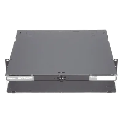 Panel de Distribución de Fibra Óptica / 2 UR / 192 Fibras / 8 Placas FAP o FMP / Bandeja Deslizable e Inclinable / Rack 19"