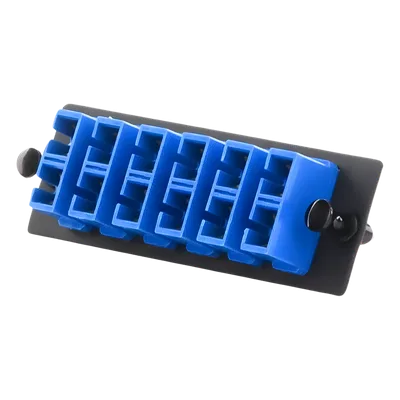 Placa Acopladora de Fibra Óptica / 6 Conectores SC Dúplex / 12 Fibras Monomodo OS1/OS2 / Color Azul