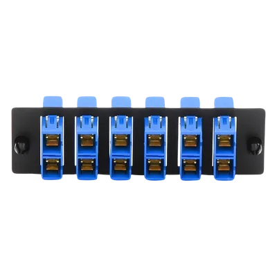 Placa Acopladora de Fibra Óptica / 6 Conectores SC Dúplex / 12 Fibras Monomodo OS1/OS2 / Color Azul