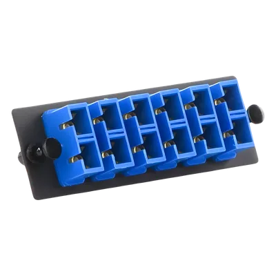 Placa Acopladora de Fibra Óptica / 6 Conectores SC Dúplex / 12 Fibras Monomodo OS1/OS2 / Color Azul