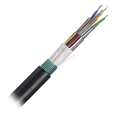 Cable de Fibra Óptica / 24 Hilos / OSP Planta Externa / Armado / Monomodo OS2 / 250µm / Bloqueo de Agua Seco / Antiaplastamiento / 0.82 pies