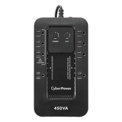 UPS de 450 VA / 260 W / Topología Standby / Modo ECO / 8 Tomas NEMA 5-15R / Entrada 120 Vca