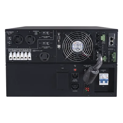 UPS Online Doble Conversión / 8000 VA / 8000 W / Salida 200-240 VAC / Onda Senoidal Pura / Rack 6U o Torre / Terminales Hardwired / 3 Tomas NEMA L6-30R