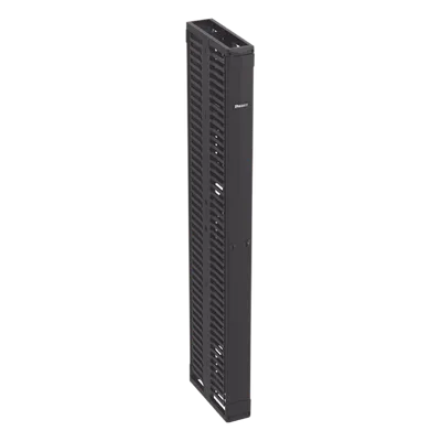 Organizador Vertical de Cables / Alta Densidad 45 RU / Doble Frontal y Posterior / 6 in (152 mm) Ancho / Acero y ABS / Push-to-Close