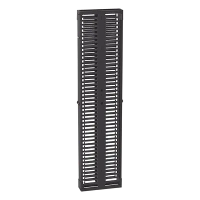 Organizador Vertical de Cables / Alta Densidad 45 RU / Doble Frontal y Posterior / 6 in (152 mm) Ancho / Acero y ABS / Push-to-Close