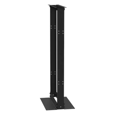 Rack de 2 Postes / 24 Unidades / 19" EIA-310D / Carga 460 kg / Base L para Piso / Acero Cal. 11 y 14