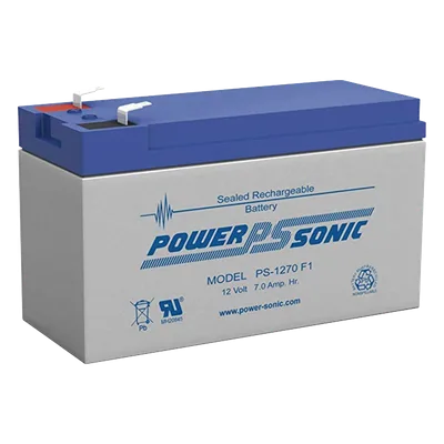 Batería de Respaldo / 12V / 7 Ah / Tecnología AGM/VRLA / Terminales F1 / 5 Años Vida Útil / UL Reconocida