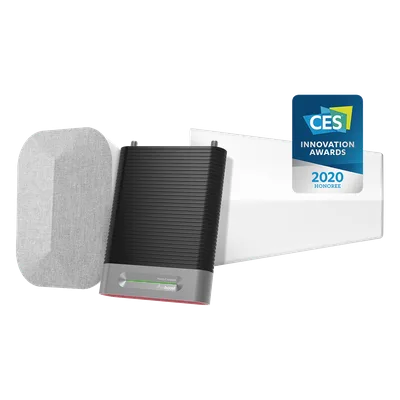 Amplificador de Señal Celular / Cobertura 1,200 m² (13,123.4 ft²) / 4 Antenas Interiores / Multioperador / Instalación Sin Perforaciones
