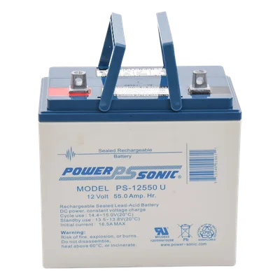 Batería AGM/VRLA / 12V / 55Ah @20hr / Terminales U / 5 Años Vida Útil / UL / Sin Mantenimiento