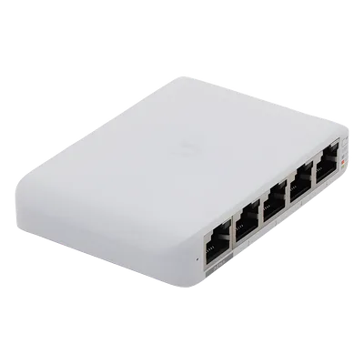 Switch Administrable Compacto / 5 Puertos Gigabit RJ45 / PoE 802.3af/at Entrada / USB-C o PoE / 4.22 x 2.76 x 0.83 pulgadas