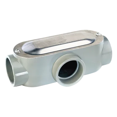 Caja de Registro Condulet Tipo T / 1" (25.4 mm) / Volumen 180.1 cm³ / 3 Conductores #4 AWG / Aluminio Diecast / UL y CSA