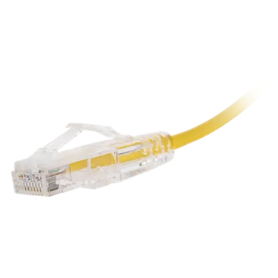 Cable de Parcheo Slim UTP Cat6 / 30 cm (0.98 ft) / 28 AWG / Amarillo / 10 Gbps