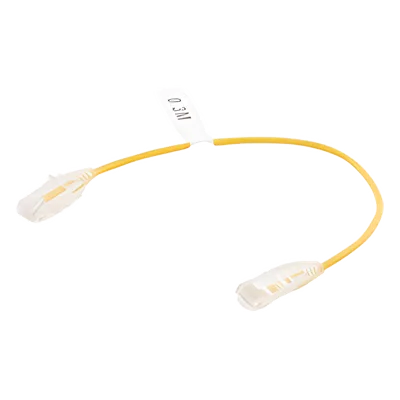 Cable de Parcheo Slim UTP Cat6 / 30 cm (0.98 ft) / 28 AWG / Amarillo / 10 Gbps