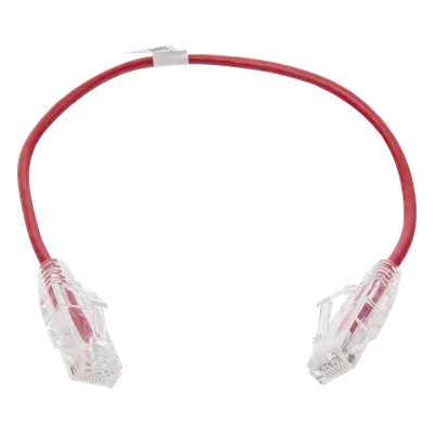 Cable de Parcheo / UTP Cat6 / 30 cm (0.98 ft) / 28 AWG / Slim / Rojo