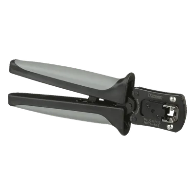 Pinzas Ponchadoras / RJ45 / Cat5e Cat6 Cat6A / 193x19.8x63.5 mm / 7.6x0.8x2.5 in / Negro