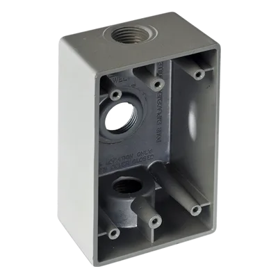 Caja Condulet / 19 mm (3/4") / Tres Bocas / Aluminio Diecast / NPT / Intemperie