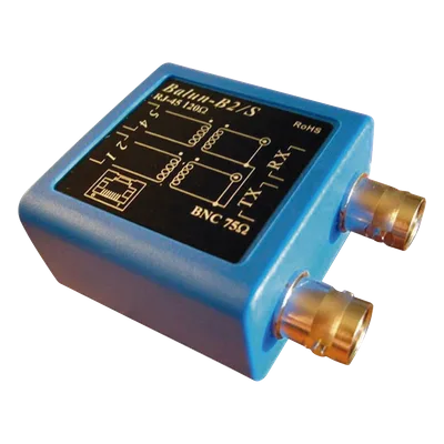 Balun E1 / Adaptador BNC 75Ω a RJ45 120Ω / 2048 kbps / ITU G.703 / Sin alimentación