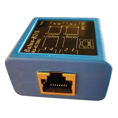 Balun E1 / Adaptador BNC 75Ω a RJ45 120Ω / 2048 kbps / ITU G.703 / Sin alimentación
