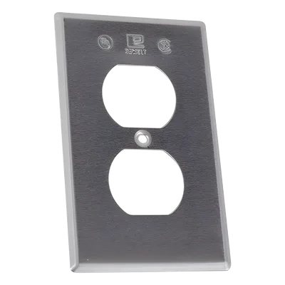 Tapa para Contacto Dúplex / Aluminio Inyectado a Presión / 1.02 mm Espesor / A Prueba de Intemperie / UL y CSA / Uso Comercial y Residencial