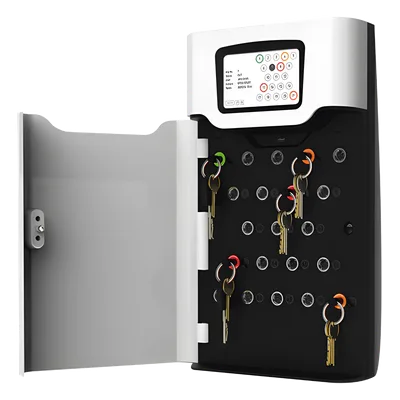 Gabinete Administrador de Llaves / RFID / 21 Llaveros / Pantalla Táctil / Código PIN / Carcasa Aluminio y ABS