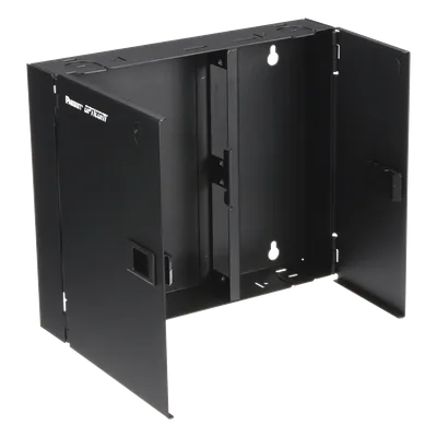 Caja de Conexión de Fibra Óptica / Montaje en Pared / 2 Placas FAP o FMP / Hasta 48 Fibras / Área de Bobinado Integrada / Cierre con Opción de Cerradura