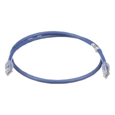Cable de Parcheo UTP / Cat6A / 24 AWG / CM / 0.3 m (1 pie) / Azul