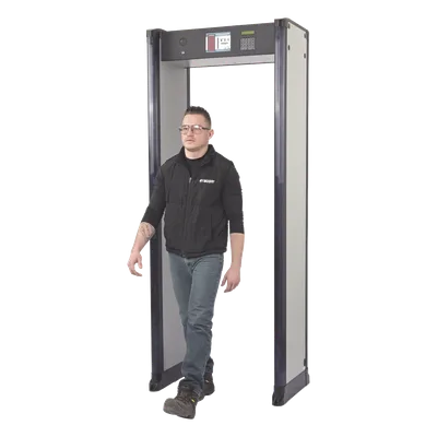 Arco Detector de Metales / 18 Zonas de Detección / Sensor IR Antifalsas Alarmas / Certificación FAA / Cumplimiento NILECJ 0601.00 Niveles 1-5 / Anclaje para Piso