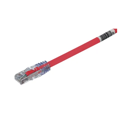 Cable de Parcheo UTP, Cat6A, 24 AWG, CM, Color Rojo, 7.62 Metros (25 Pies)