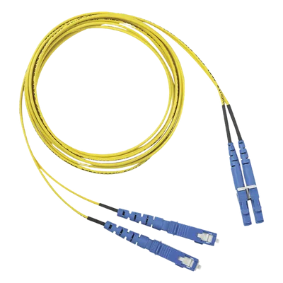 Jumper de Fibra Óptica / Monomodo OS2 9/125 / LC-SC Duplex / OFNR Riser / 1 m (3.28 pies) / Amarillo