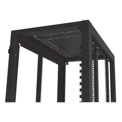 Gabinete de Piso para Telecomunicaciones / 24 UR / 600 x 1000 mm / Puerta con Cristal Templado / Cierre 3 Puntos / Postes Ajustables