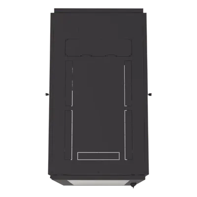 Gabinete de Piso para Telecomunicaciones / 24 UR / 600 x 1000 mm / Puerta con Cristal Templado / Cierre 3 Puntos / Postes Ajustables
