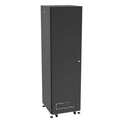 Gabinete Rack 19" / 42UR / 600 x 600 mm / Puerta Seguridad 3 Puntos / Cristal Templado / Laterales Desmontables