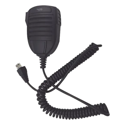 Micrófono para Radio Móvil / Conector 8 Pines / IP54 / Cable PU con Kevlar / 40 kg Resistencia / PTT con Guantes