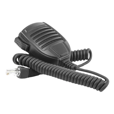Micrófono para Radio Móvil / Conector 8 Pines / IP54 / Cable PU con Kevlar / 40 kg Resistencia / PTT con Guantes