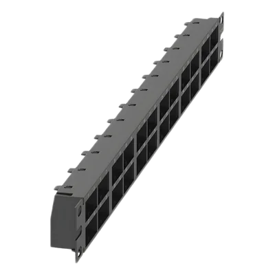 Panel de Parcheo Modular / 48 Puertos / 1 UR / Alta Densidad / Sin Blindaje / Rack 19 Pulgadas