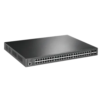 Switch PoE+ L2+ / 48 Puertos Gigabit / 4 SFP 1G / Presupuesto PoE 384W / Rendimiento 104 Gbps / Montaje en Rack
