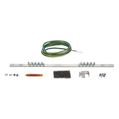 Kit de Puesta a Tierra / 6 AWG (16 mm²) / Barra 20 Orificios / Rack 19" / Jumper 2.44 m (8 ft) / HTAP