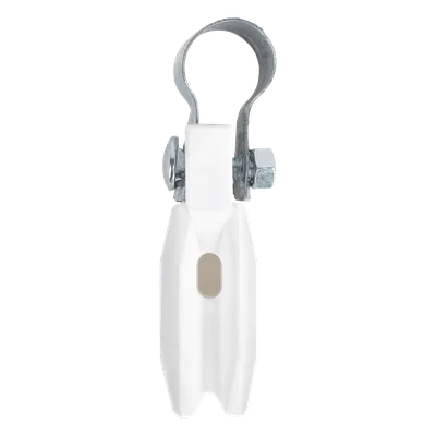 Aislador de Paso o Esquina / Abrazadera 1" (25 mm) / Resina Virgen 100% / Acero Galvanizado / Protección UV / Bolsa 100 Unidades