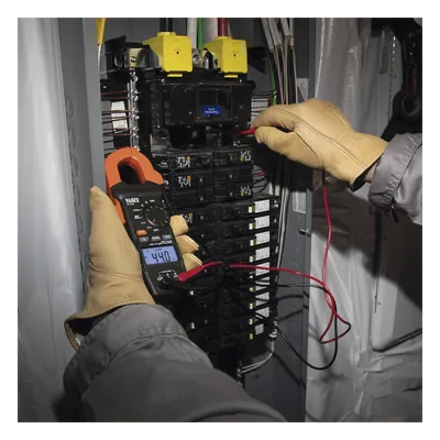 Amperímetro de Gancho / 400A CA / CAT III 600V / Probador de Fase / Divisor de Línea / Retroiluminado / 2 m (6.6 ft) de Protección ante Caídas