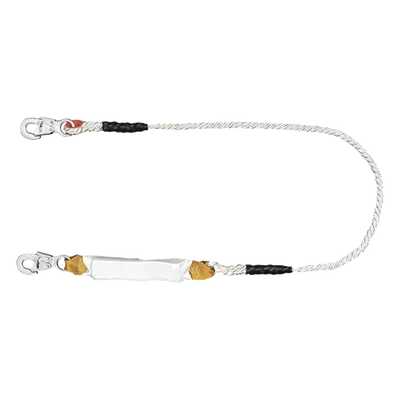 Amortiguador de Caída / Cable de Nylon 13 mm / 2 Ganchos de Ojo de Seguro Doble / Largo 1.5 m (4.9 ft) / Extensión 2.65 m (8.7 ft) / 0.80 kg