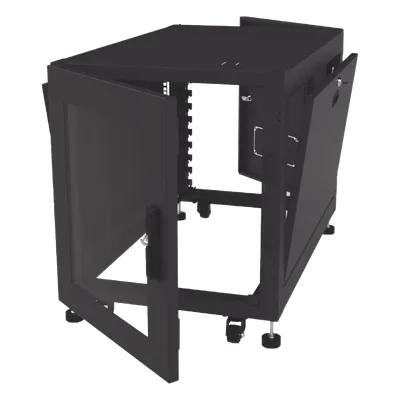 Gabinete Profesional de Piso para Telecomunicaciones de 12UR, 1000 mm Profundidad, Se envía el Gabinete armado.
