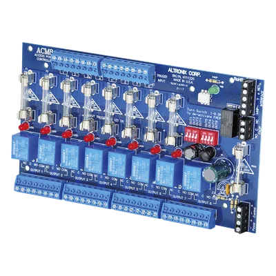 Tarjeta de Control de Acceso / 8 Entradas / 8 Salidas Protegidas / 12-24 Vcd / Contactos Secos Tipo C / Interfaz FACP