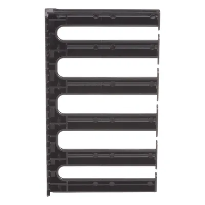 Dedos Administradores de Cables / Control de Radio de Curvatura / 5 UR / 5 in Profundidad / Policarbonato Negro