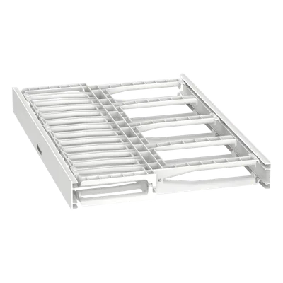 Organizador de Cables Horizontal / Doble Frontal y Posterior / Rack 19in / 1UR / Alta Densidad / ABS