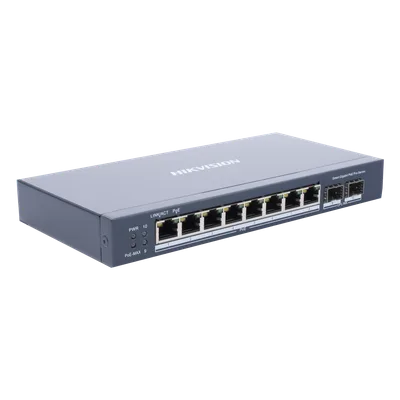 Switch Administrable PoE+ / 8 Puertos Gigabit / 2 SFP / Extensión 300 m (984.3 ft) / 110 W / Gestión en la Nube